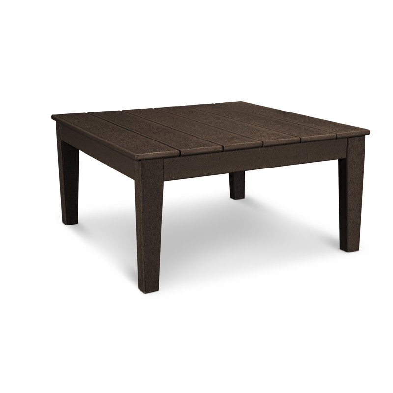 POLYWOOD Newport 36" Conversation Table, Mahogany