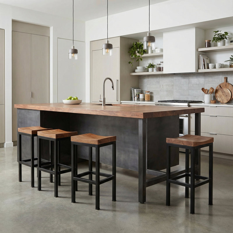 Castelnaud Counter Stool with Metal Frame