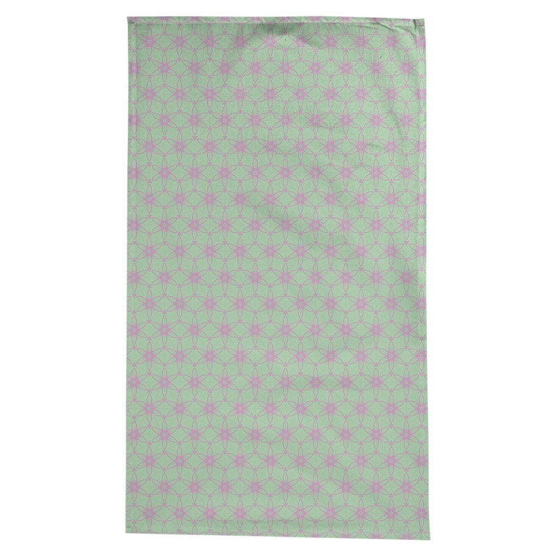 Nappe à cercles ornés Leffel, Vert et rose