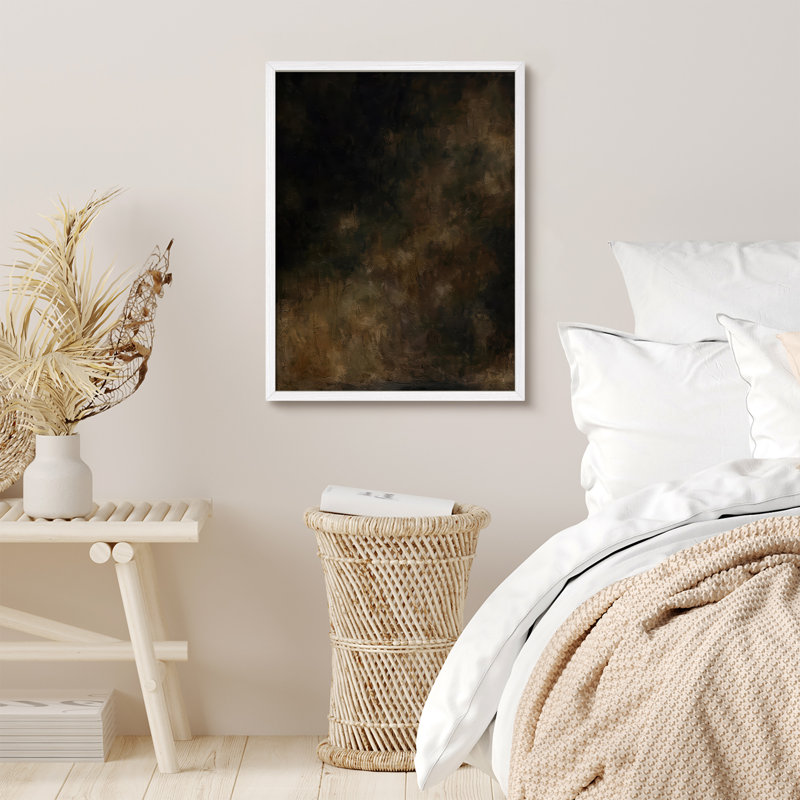 Reproduction d'art encadrée abstraite pour décoration intérieure moderne - 11 po x 14 po, H 14 po x l 11 po, Blanc