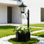 Lampadaire de jardin à énergie solaire 29 po à DEL avec jardinière, capteur automatique de crépuscule à l'aube pour cour, patio et sentier