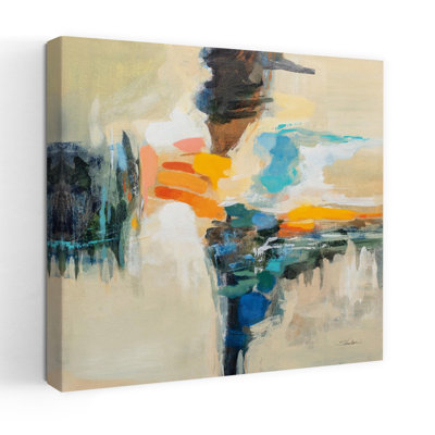 Contemporary Aqueduct With Abstract Aqua Art
