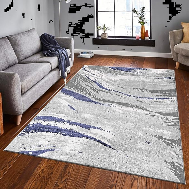 Abstract Shag Area Rug, Rectangle 160 x 230 cm