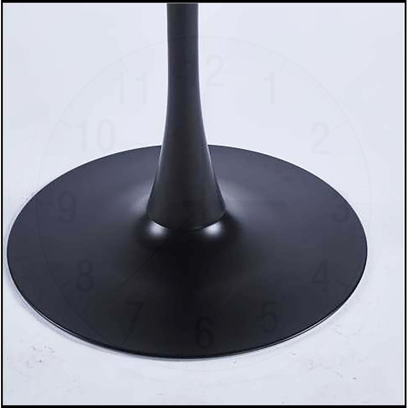 Table de salle à manger 23,62 pouces avec plateau en panneau de fibres à densité moyenne stable et pieds en métal, facile à assembler et à entretenir pour les cuisines et les salles à manger modernes