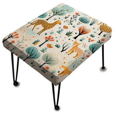 Cogen - Repose-pieds rectangulaire imprimé animal