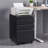 3-Drawer Mobile File Cabinet with Lock, 5 Wheels, Cold Rolled Steel, Fully Assembled, Pen Tray & Hanging Bar, Fits Letter/Legal/A4 Files-129472269