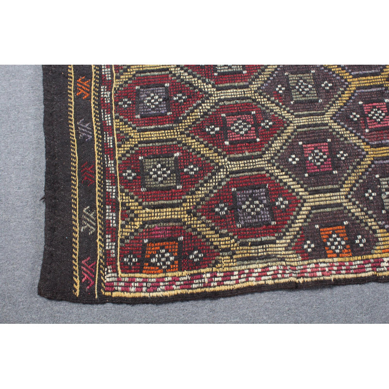 Grand tapis kilim brodé Anatolian