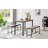 Dining Table Set, Bar Table with 2 Dining Benches-1623633717