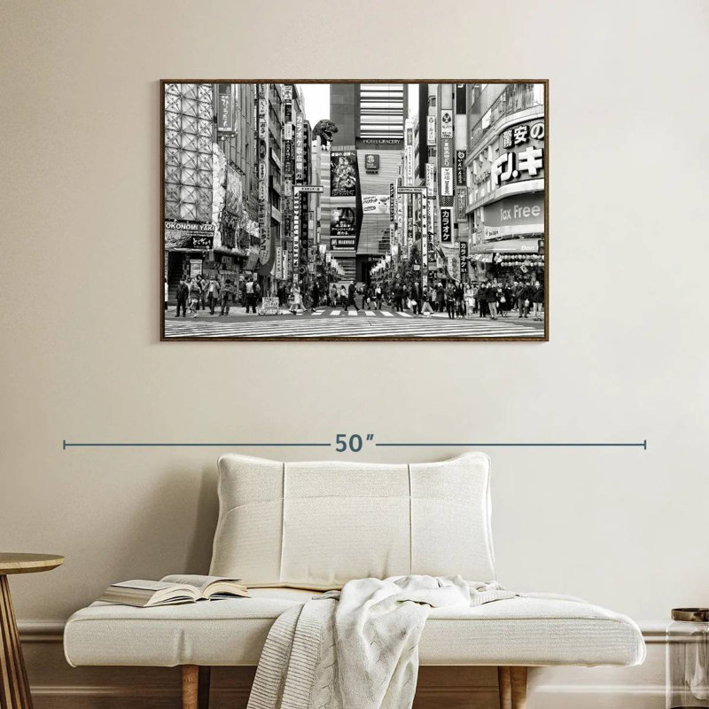 Godzilla Road, Cadre flottant en noyer, 40 po x 27 po