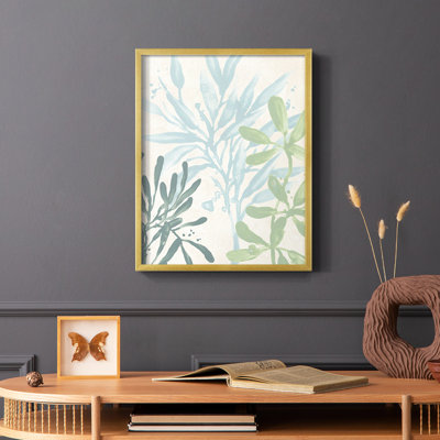 «Swaying Seagrass III», reproduction encadrée - bois massif