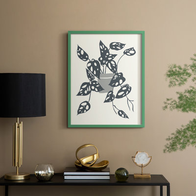 «Growing Leaves IV», reproduction encadrée - bois massif