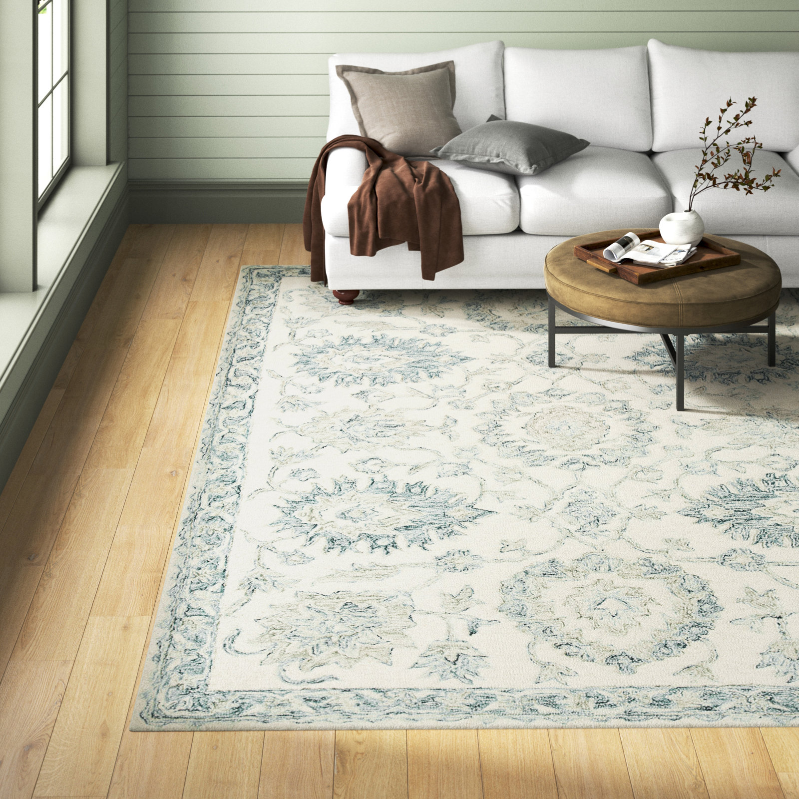 Aden Hand-Hooked Wool Oriental Rug, Rectangle 7'9" x 9'9"