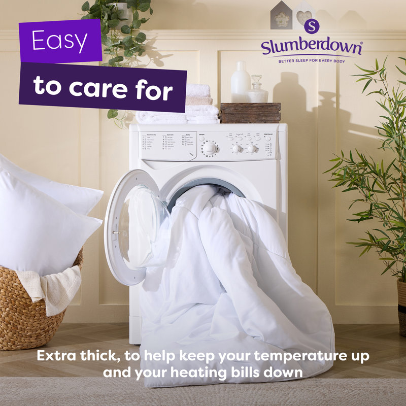 Slumberdown Chilly Nights 15 Tog Duvet, 2 Super Support Pillows, Double