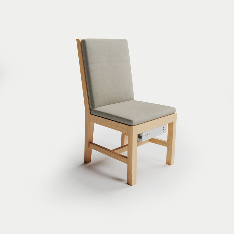 Solerno Heated Dining Armless Chair — Dove, Dove
