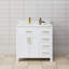 Ensemble de meuble-lavabo simple 36 po avec plateau en marbre Beckett-61870890-61870897-61870895
