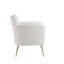 Accent Chair, White Faux Sherpa