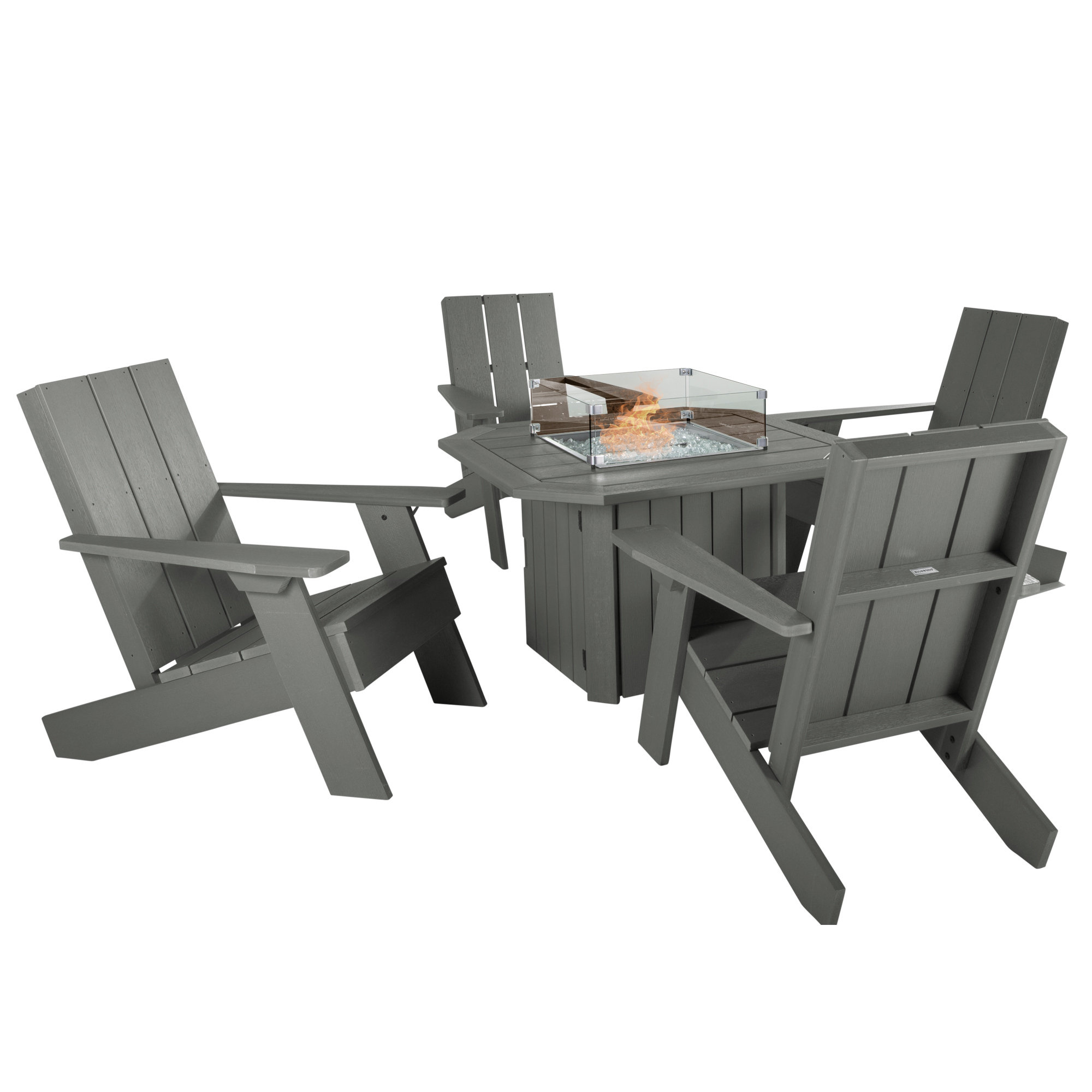 Outdoor Adirondack Set, Coastal Teak