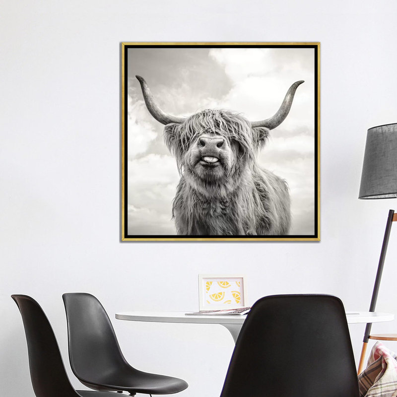 «Funny Girl» par Mark Gemmell - reproduction de photo, H 18 po x l 18 po, Toile avec cadre photo, Doré
