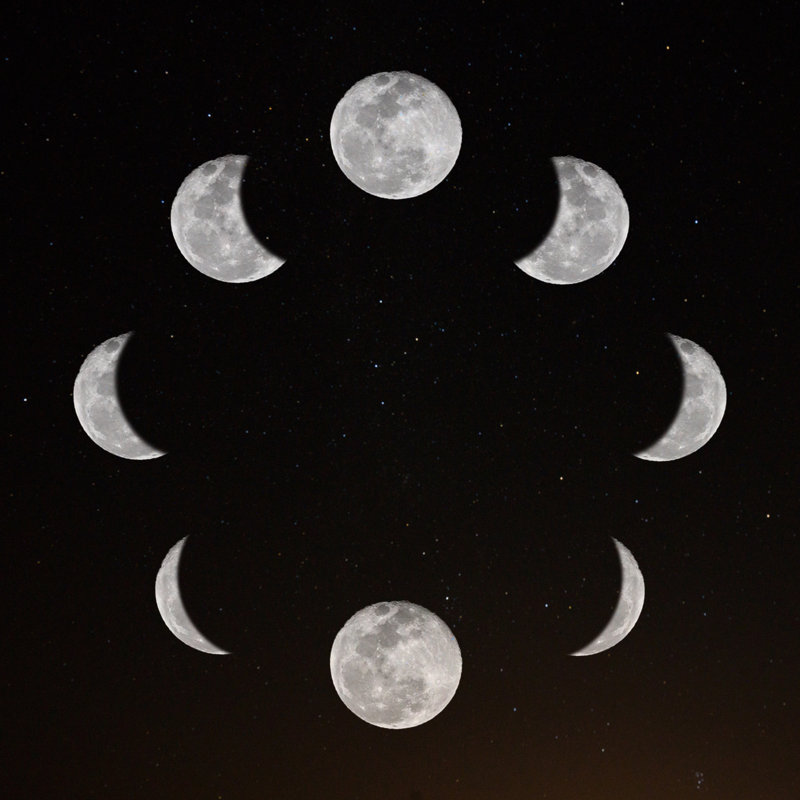 Lunar Eclipse Sequence - Wrapped Canvas Print, 76cm H x 76cm W x 3.8cm D