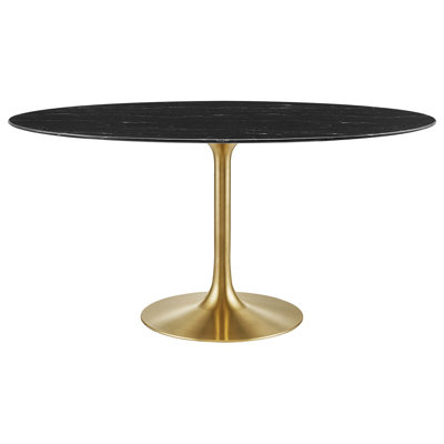  Lippa Oval Artificial Marble Dining Table