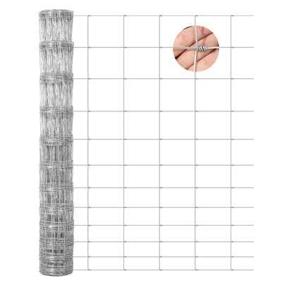 6' x 328' Galvanized Farm Fence Roll, Heavy-Duty Cattle & Livestock Wire Fencing for Horse, Goat & Deer