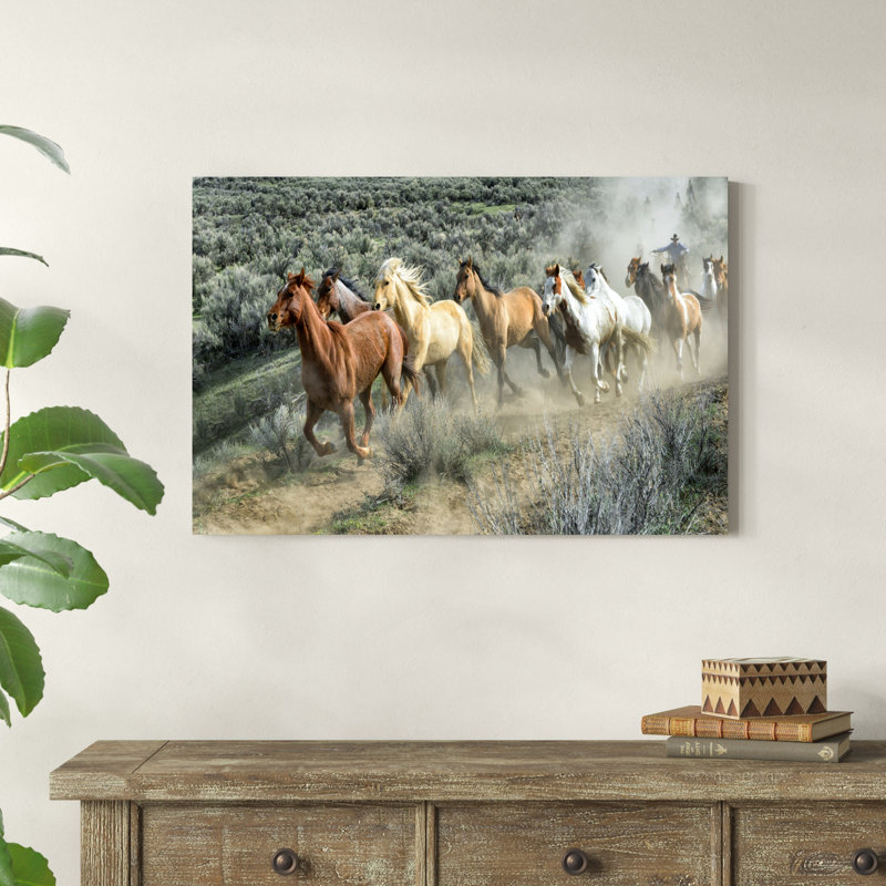 " Stampede I ", 24" H x 36" W x 1.25" D