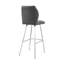 Tabourets de bar en acier durable, similicuir gris, sièges de cuisine modernes