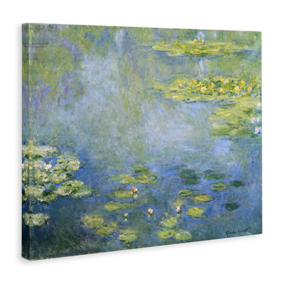 Art mural classique sur toile, "Les Nymphéas verts" par one1000paintings