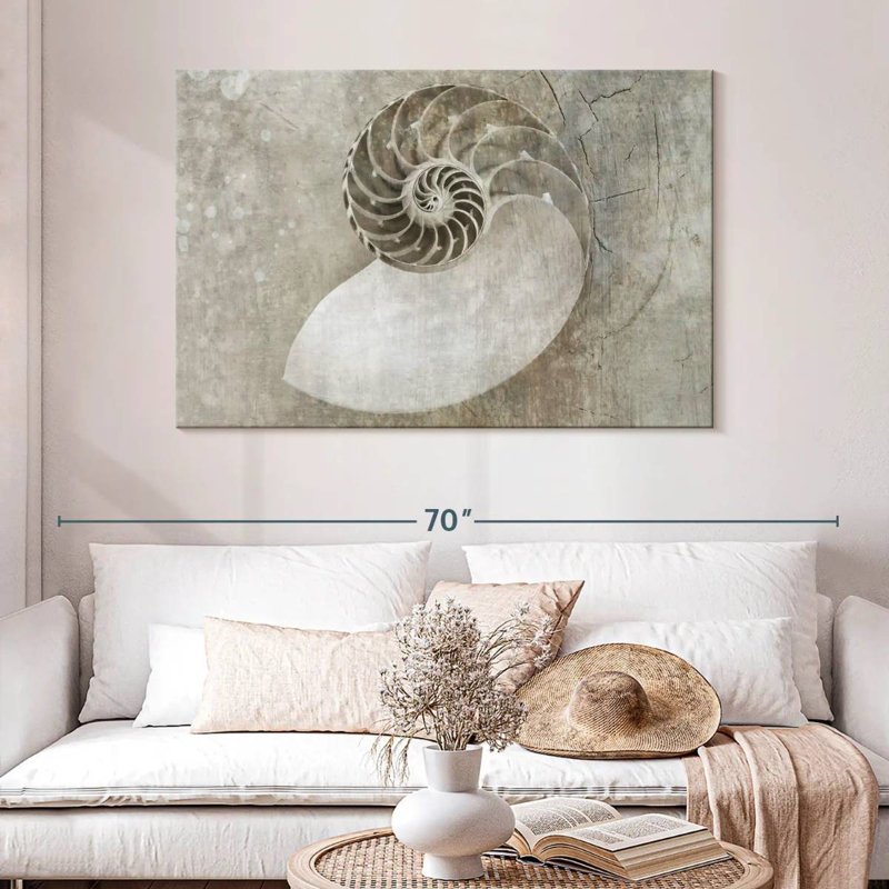 Spiral seashell Aletra, H 32 po x l 48 po