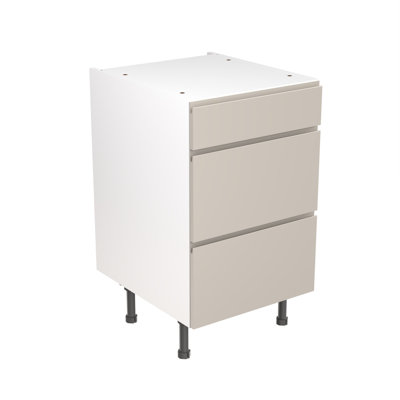 Kitchen Kit Flatpack J Pull Gloss Base Unit 3 Drawers