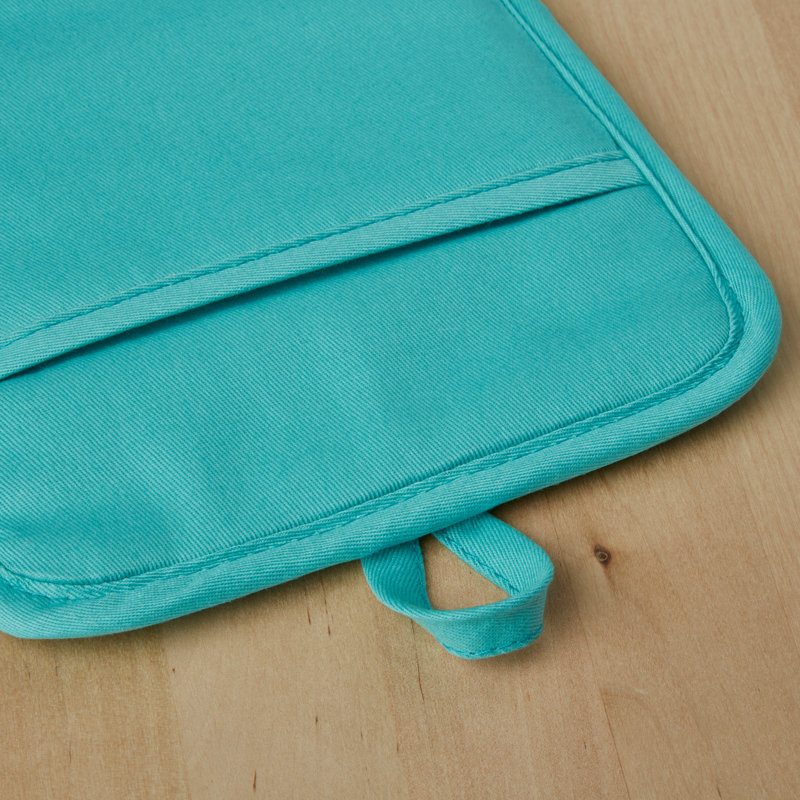 KitchenAid Ribbed Soft Silicone Potholder, Aqua