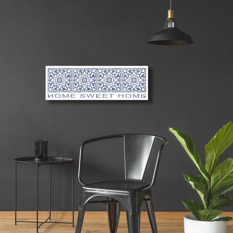'Home Sweet Home Pattern' by Cindy Jacobs, Acrylic Glass Wall Art, 12" H x 36" W x 0.2" D
