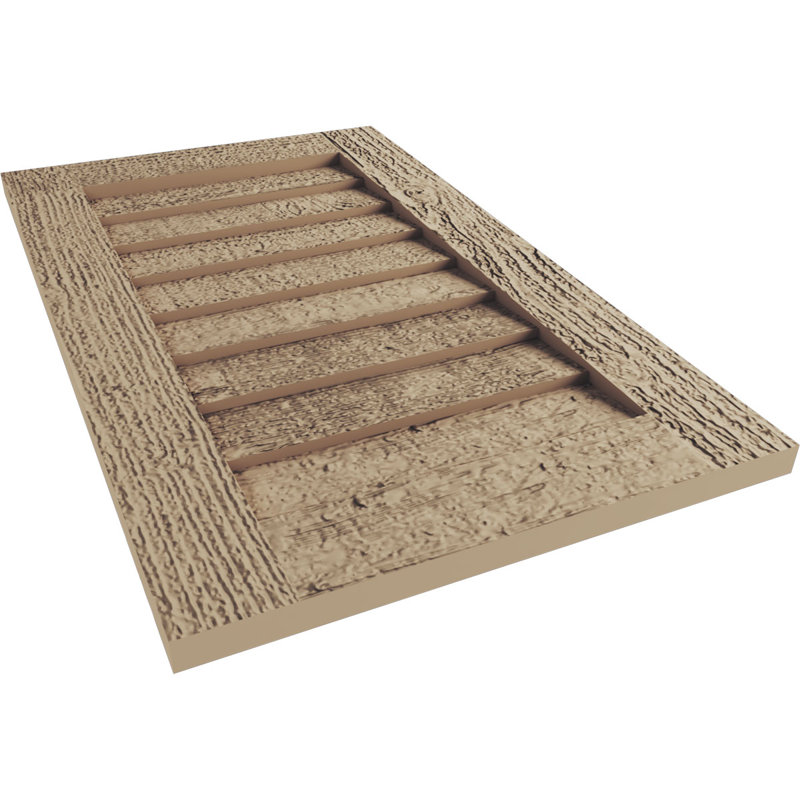 Évent rectangulaire en faux bois Timberthane, H 33 po x l 32 po x L 1 po, Scié brut