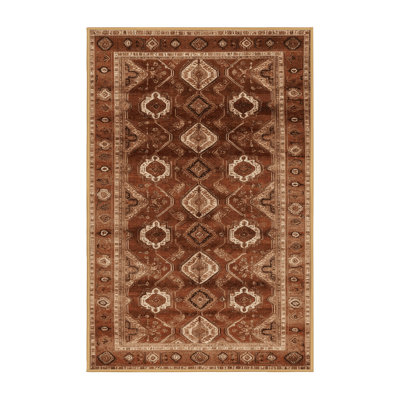 Machine Washable Persian Brown Area Rug