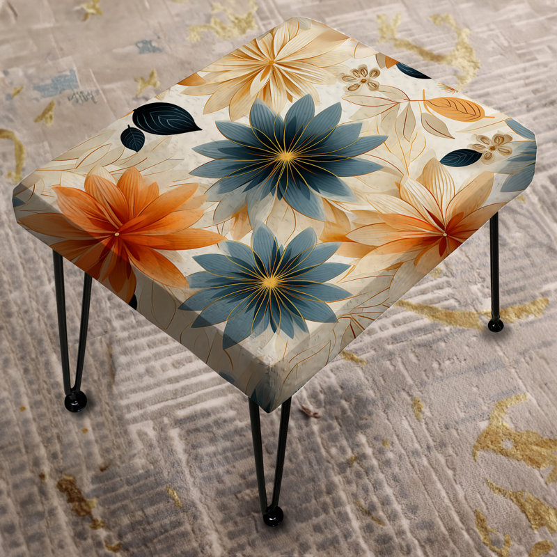 Earthy Mandala Ii Boho Pattern - Floral Rectangle Ottoman