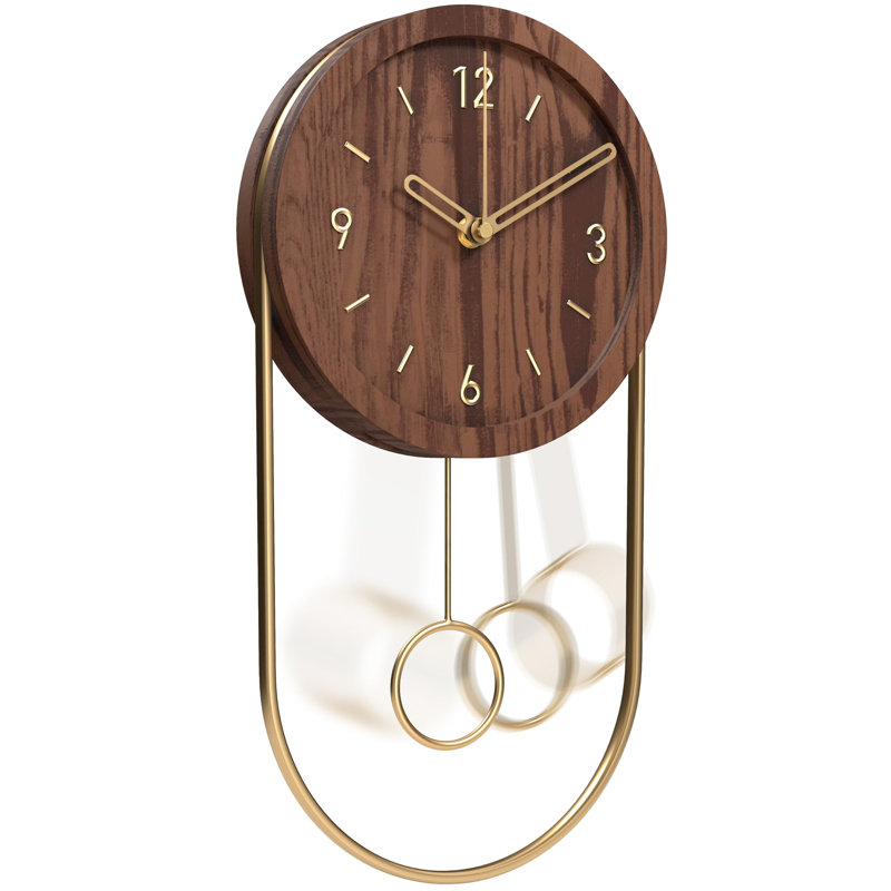Horloge murale décorative avec pendule, Bois