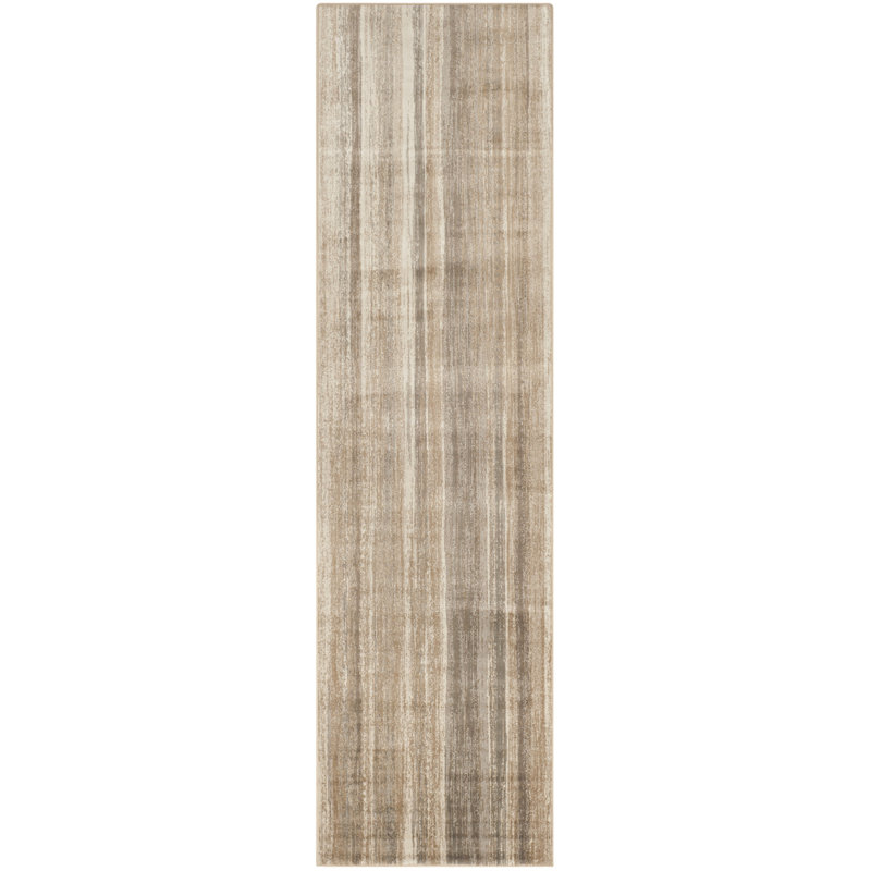 Tapis brun Pierrette, Tapis de couloir 2 pi 2 po x 8 pi
