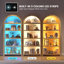 Armoire de rangement arquée à 5 tablettes de 29,5 po de largeur avec capteur tricolore (ensemble de 2)-1961608268
