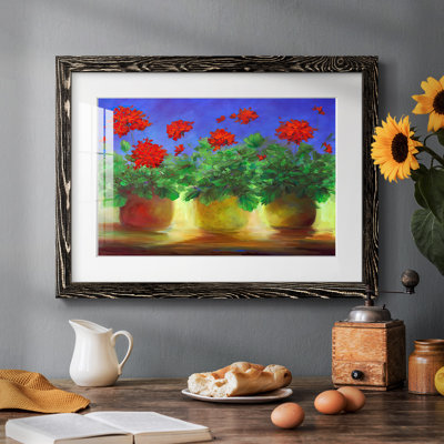 Geraniums II, reproduction d'art encadrée