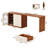 Makeup Vanity Desk, Large Vanity Dressing Table With Reversible Drawers Cabinet-997960351