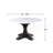 Round Dining Table With Artificial Marble Top, White & Weathered Espresso