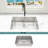 KBFmore Double Bowl Tight Radius Stainless Steel Kitchen Sink Only-89710347-89710346