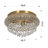 Delainy  20" 5 - Lights  Brushed Brass Modern Dimmable Tiered  Unique/Statement Drum Crystal Flush Mount Lighting Fixture For Living Room/ Bedroom-492204965