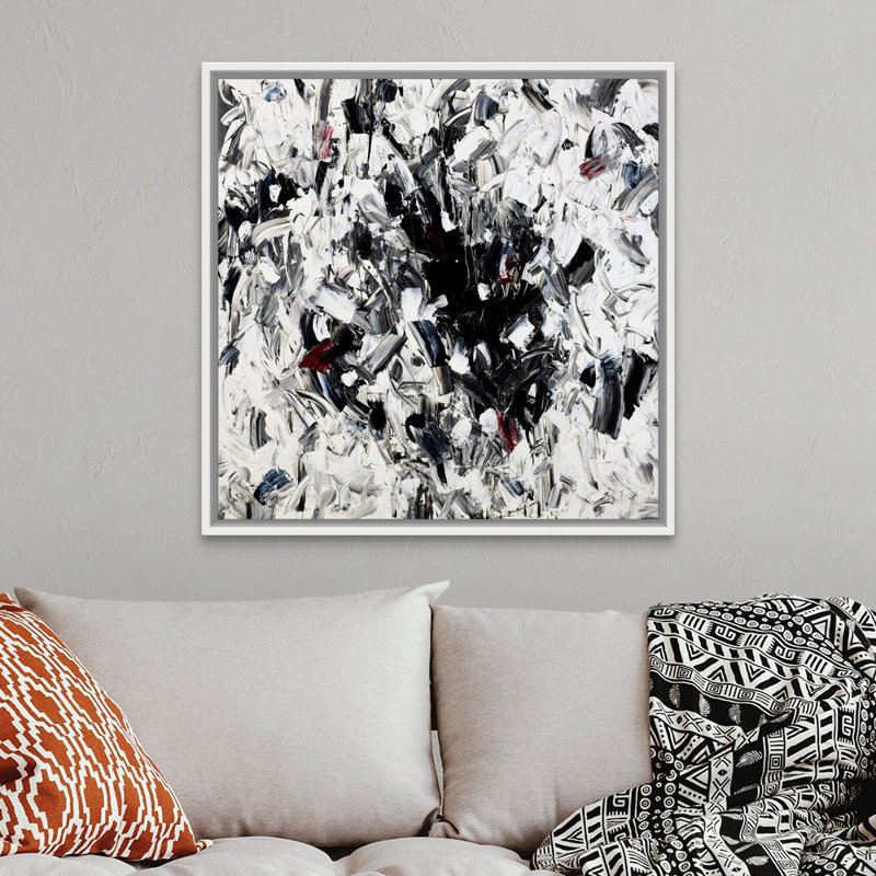 «Boneyard» par Joshua Schicker, reproduction d'art sur toile, H 38 po x l 38 po x P 1,75 po, Cadre flottant blanc