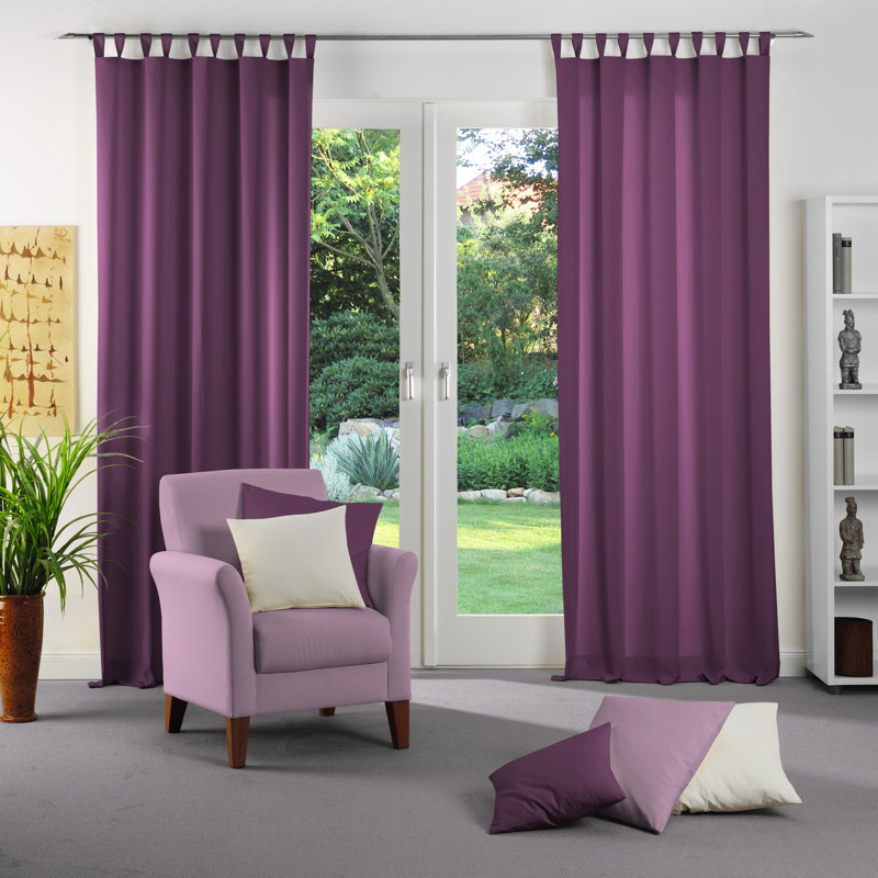 Curtain Panel Panel, Width 132 x Drop 225, Berry