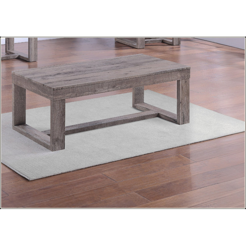 Table basse contemporaine 1 pièce Rustic Brown Grey Tan Tan Finish Furniture