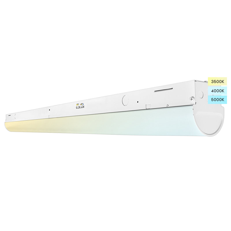 Adjustable 4FT LED Strip Light Fixture with Glass Cover