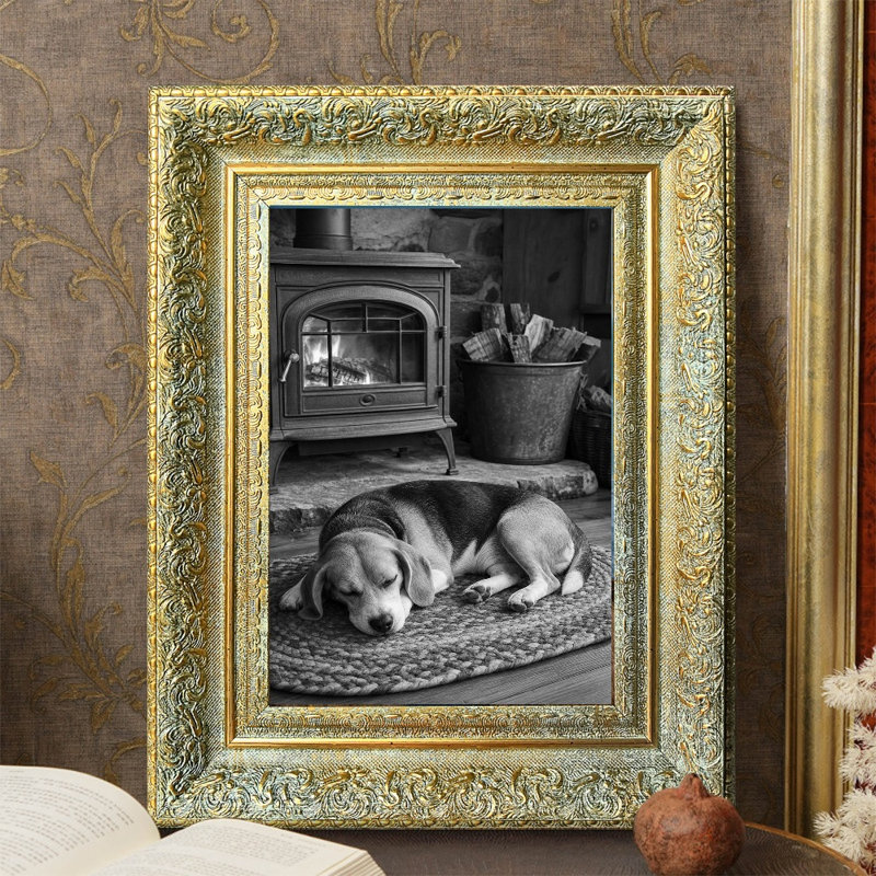 Cadre photo doré antique 1PC pour photos et cadeaux de 5 po x 7 po, Or antique, 1, 5 po x 7 po