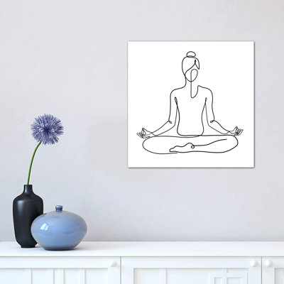 Yoga Namaste Square by Dane Khy - Wrapped Canvas Print