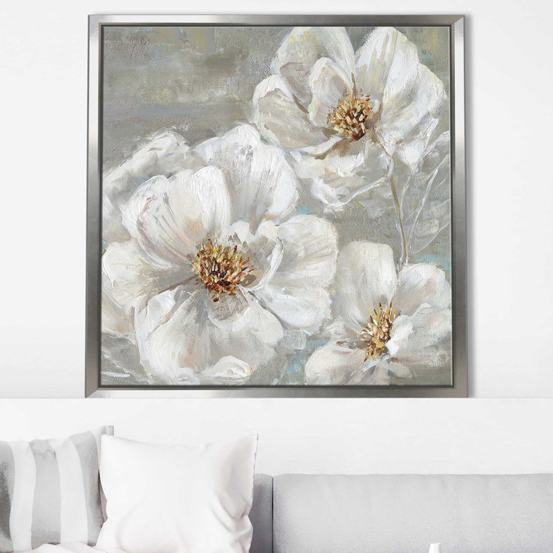 «Summer Solstice II» par Sally Swatland, Cadre flottant argent, H 27,5 po x l 27,5 po x P 2 po